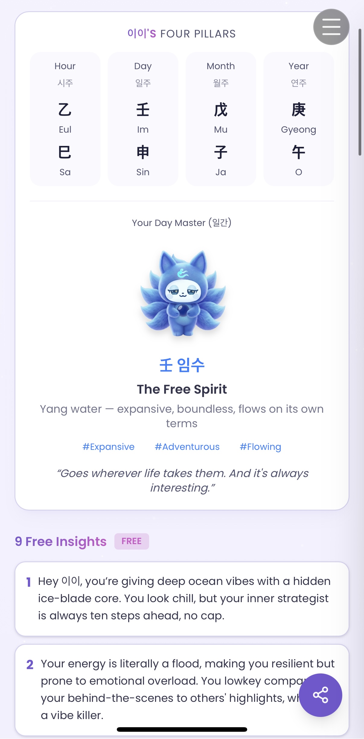 Saju Report Preview